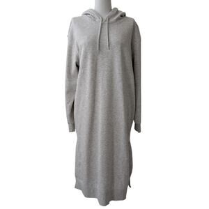 weekday marcie hood sweatshirt midi dress